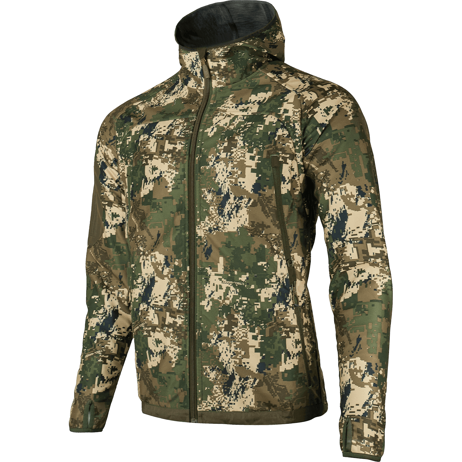  Pirscher Gear Giacca con cappuccio in pile reversibile (Optimax 2S/verde)