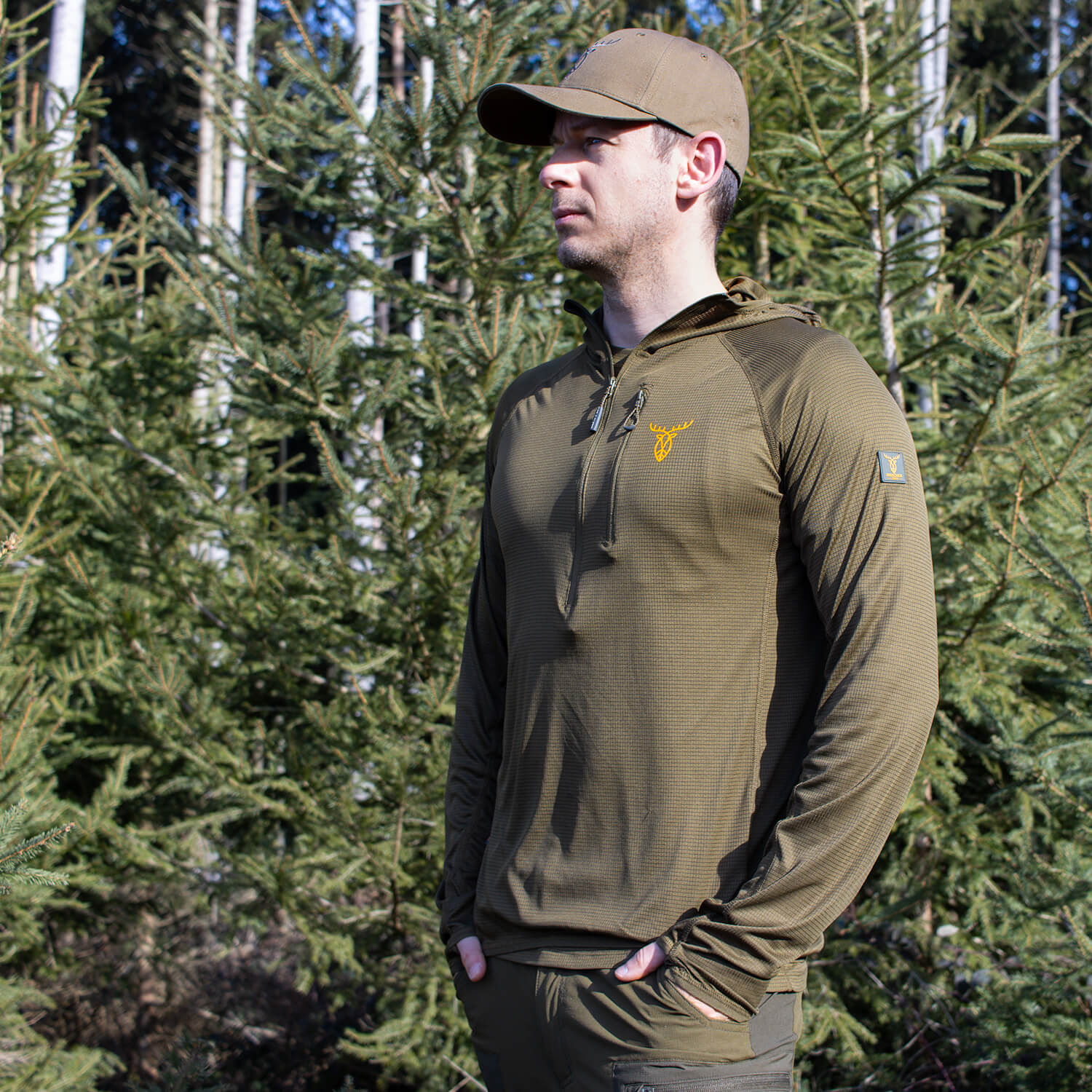 Pirscher Gear Camicia con cappuccio in Tanatex Ultralight