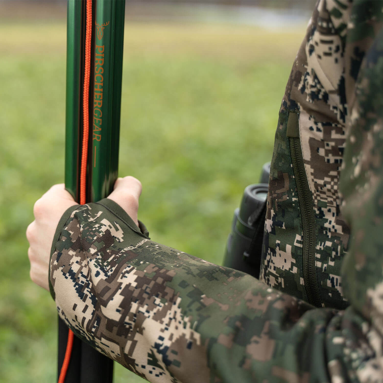  Pirscher Gear Giacca con cappuccio in pile reversibile (Optimax 2S/verde)