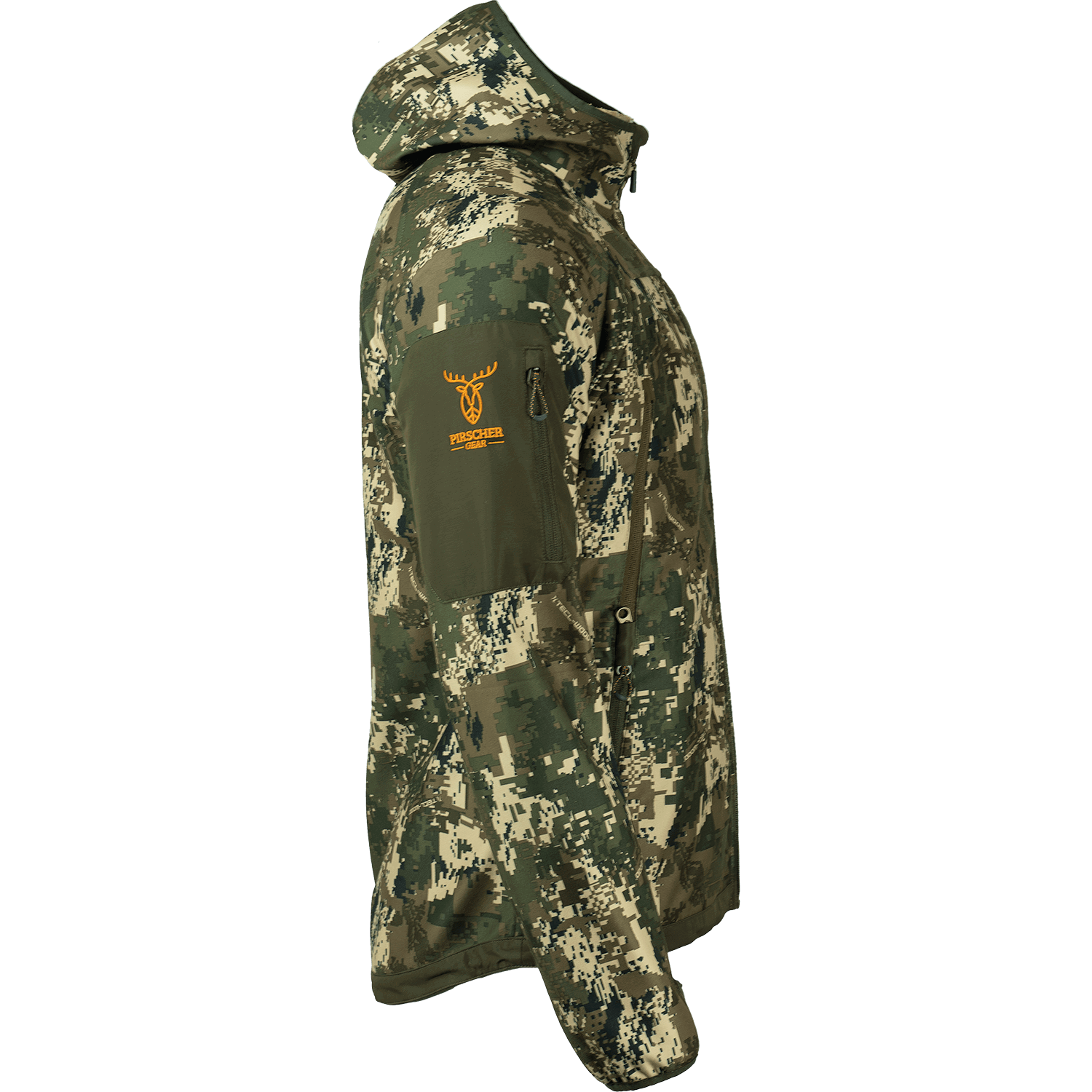  Pirscher Gear Giacca con cappuccio in pile reversibile (Optimax 2S/verde)