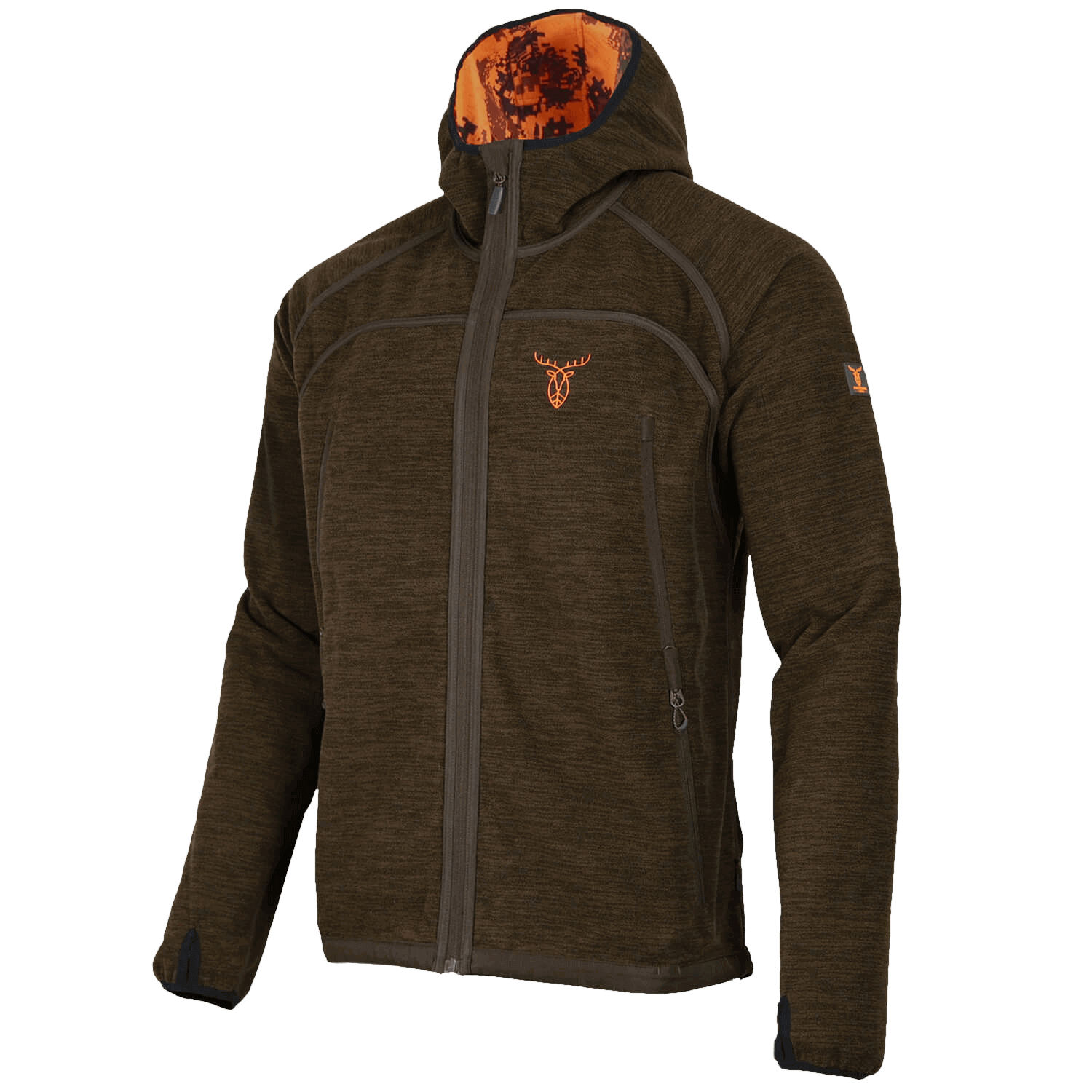  Pirscher Gear Giacca con cappuccio in pile reversibile (blaze/marrone)