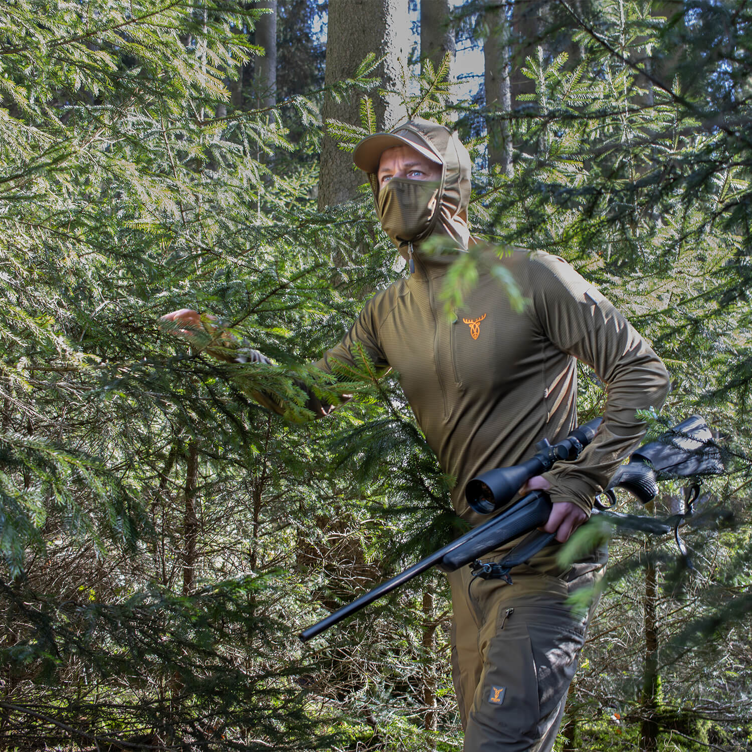  Pirscher Gear Camicia con cappuccio in Tanatex Ultralight