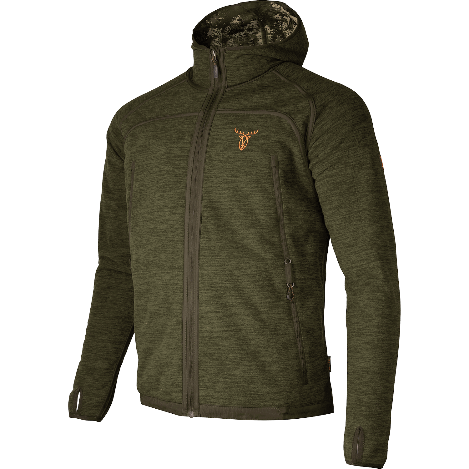  Pirscher Gear Giacca con cappuccio in pile reversibile (Optimax 2S/verde)