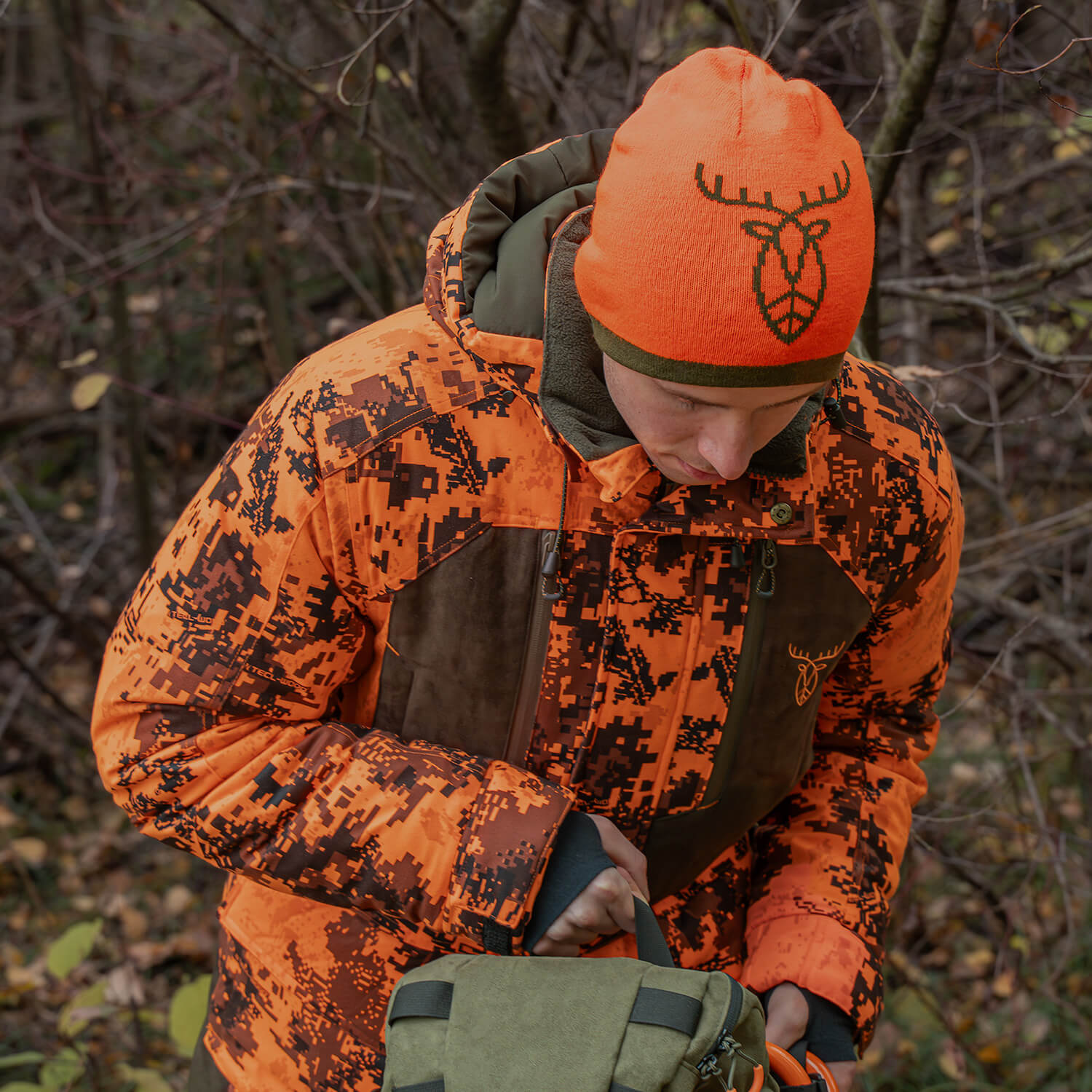  Pirscher Gear Cappello reversibile (verde/arancione)