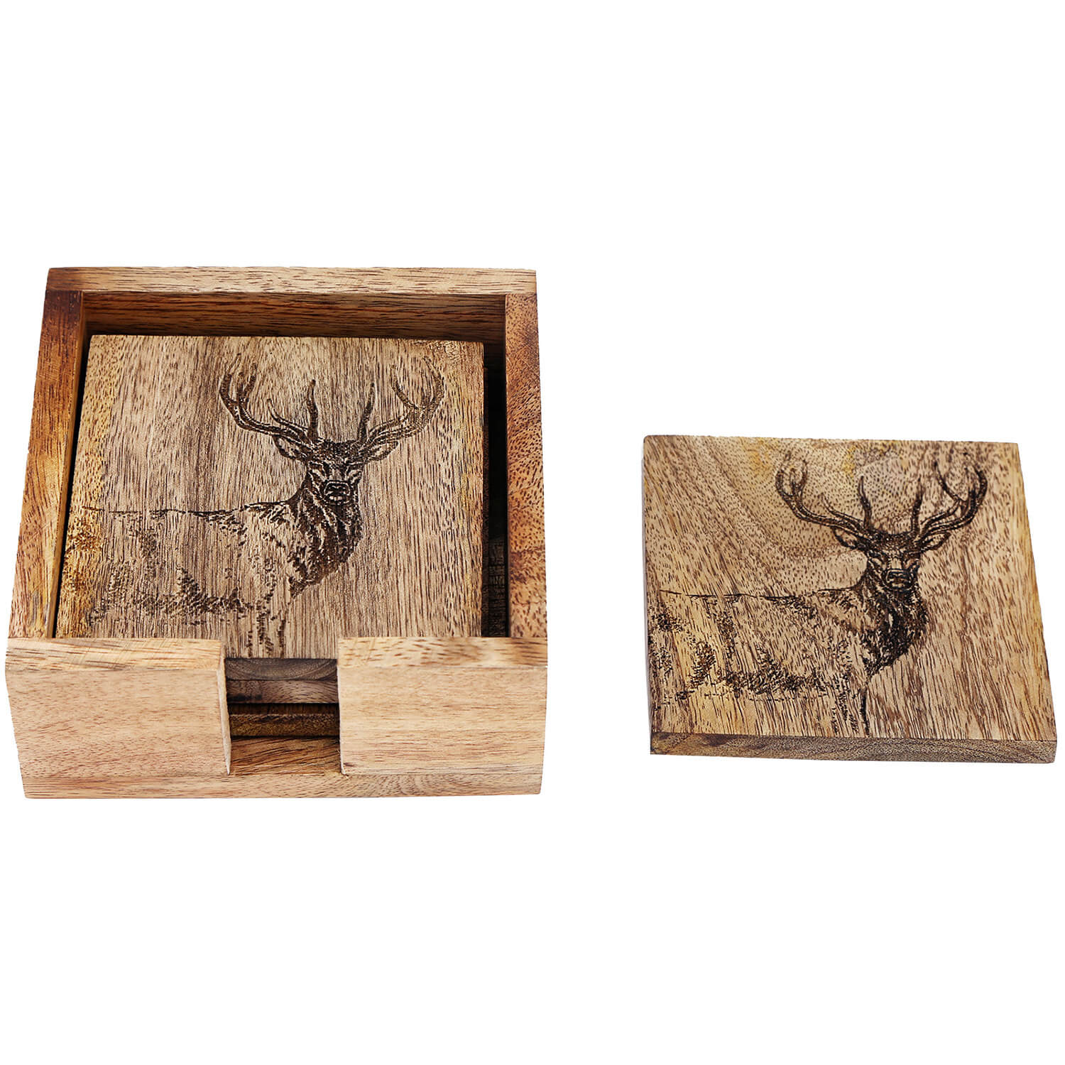 AKAH Holz-Untersetzer