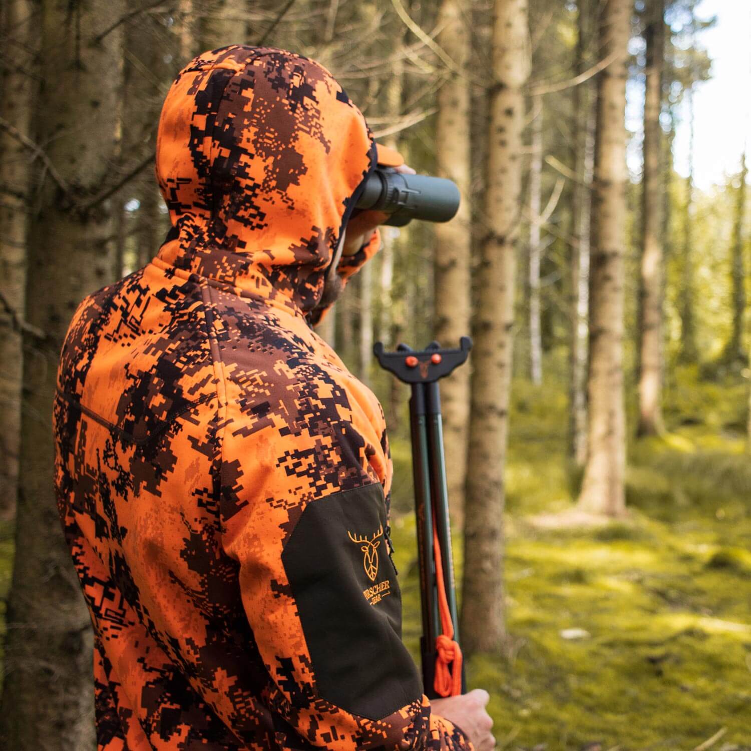  Pirscher Gear Giacca con cappuccio in pile reversibile (blaze/marrone)
