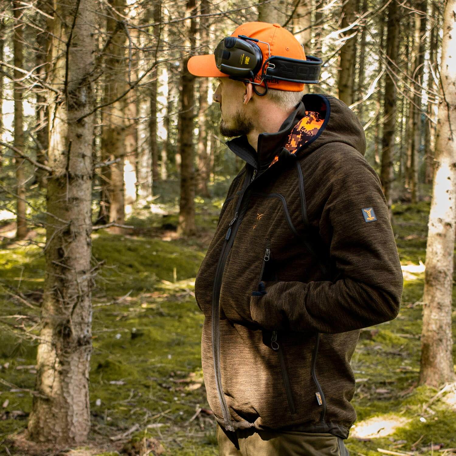  Pirscher Gear Giacca con cappuccio in pile reversibile (blaze/marrone)